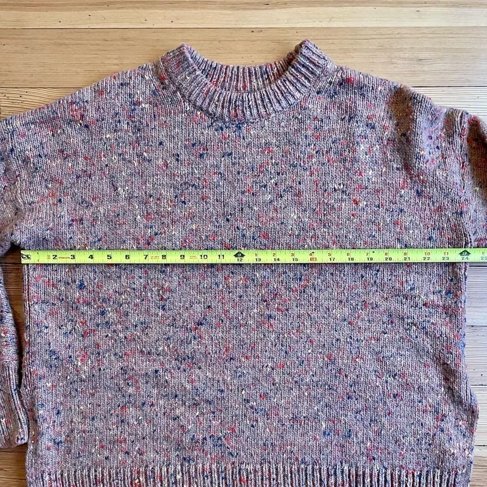 Lou & Grey multicolor speckled side slit sweater. Size M.